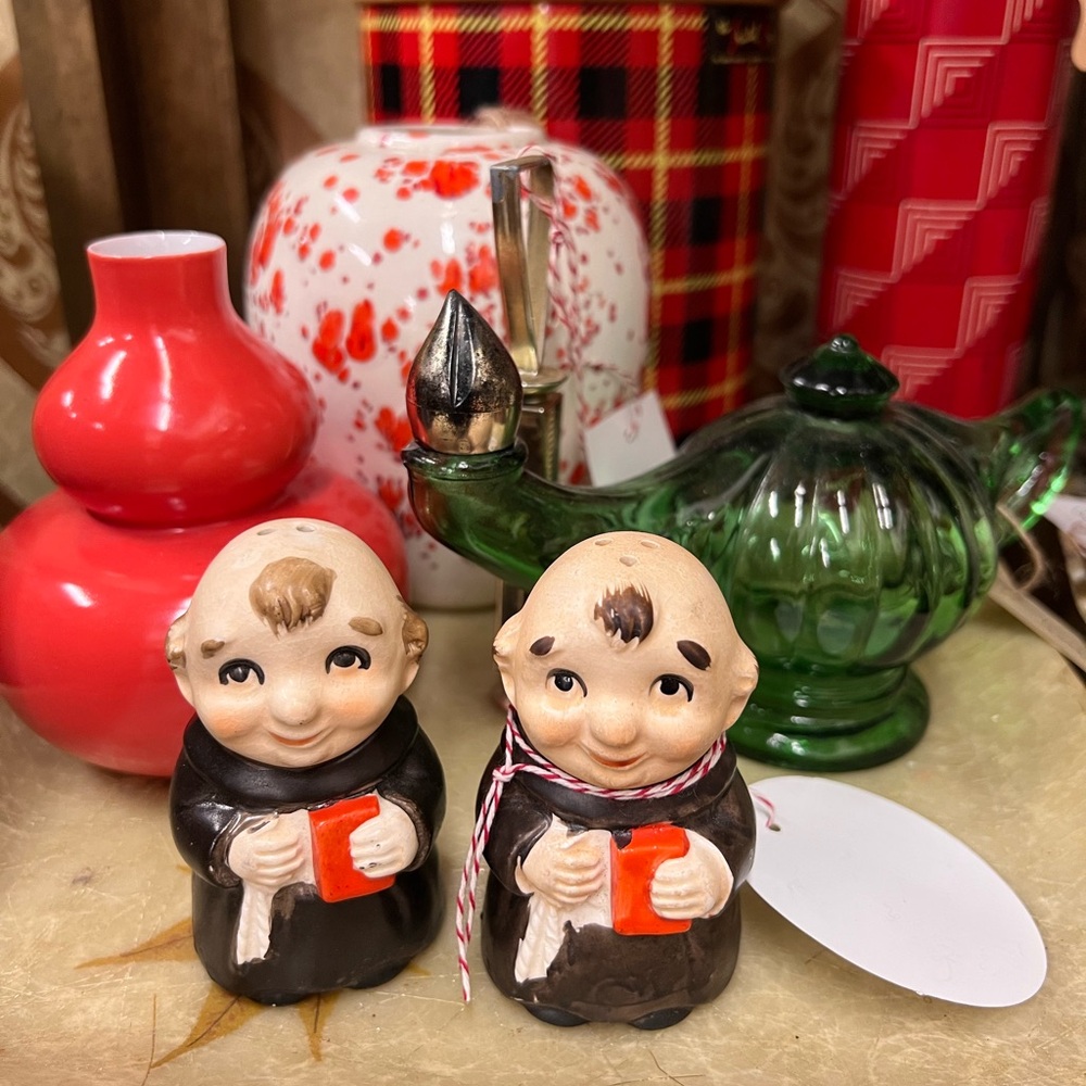 Vintage Salt and pepper shaker monks